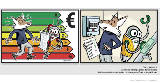 Bandes dessinées pédagogiques sur les économies d’énergie — Sustain-D — Série de BD pédagogiques conçues pour expliquer les économies d’énergie à travers la narration visuelle, l’illustration explicative et la communication publiq